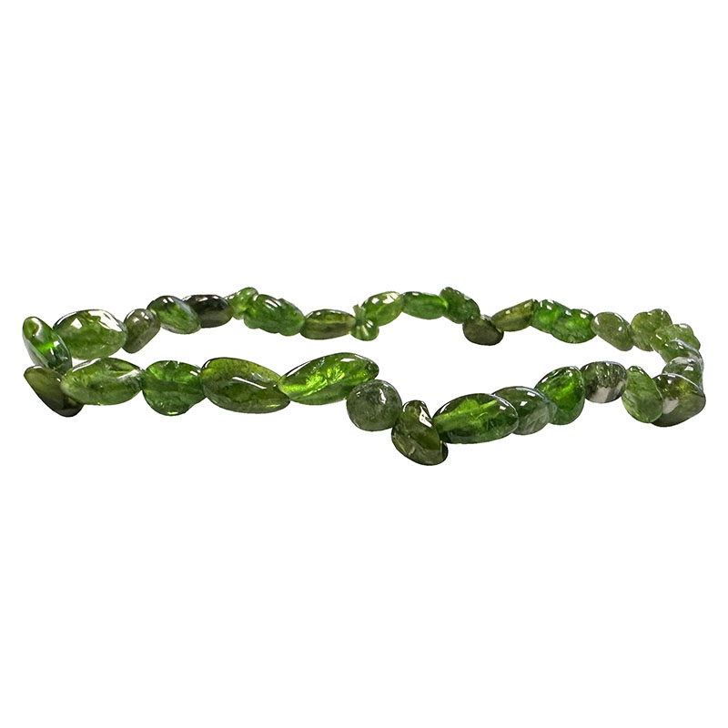 Bracelet diopside chromifère grains lot de 4